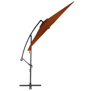 Berkfield Cantilever Umbrella with Aluminium Pole Terracotta 300 cm