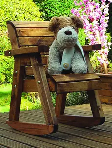 Little Fella's Chair Rocker, Children's Wooden Garden Furniture - W58 x D62 x H81 - Fully Assembled