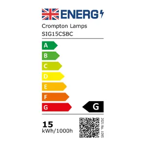 Crompton Lamps 15W Pygmy B15 Dimmable Warm White Clear (3 Pack)