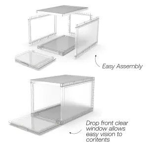 Ezy Storage Lada Clear 12L Medium Stackable Storage box & Integrated lid