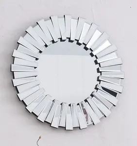 Comfy Living Modern 3D Sunburst Round Mirror 60cm