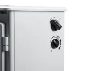 Adam Aviemore Electric Stove in White Enamel