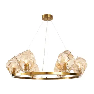 Litecraft Visconte Portici Brass 6 Light Celing Pendant