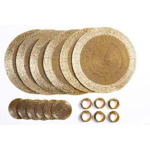 18 Piece Placemat Set Gold