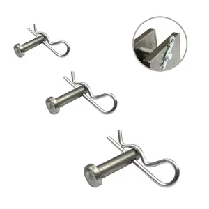 5 x Clevis Pins Imperial Securing Fasteners 3/8" x 11/4" with Retaining R Clips