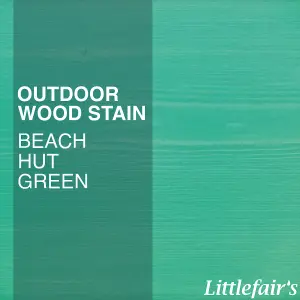 Littlefair's - Outdoor Wood Stain - Beach Hut Green - 1 LTR