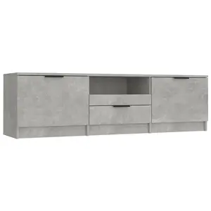 vidaXL TV Cabinet Concrete Grey 140x35x40 cm Engineered Wood