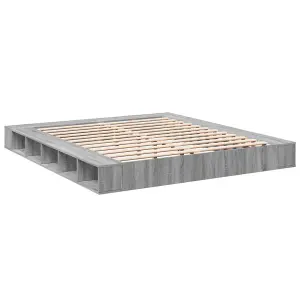 Berkfield Bed Frame without Mattress Grey Sonoma 200x200 cm