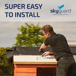 SkyGuard Shed Roof Kit - EPDM Rubber Roofing Kit for Sheds & Outbuildings (2.8m x 2.4m)