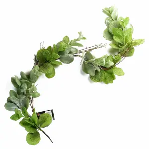 125cm Artificial Trailing Hanging Mint Leaf Garland Plant Realistic