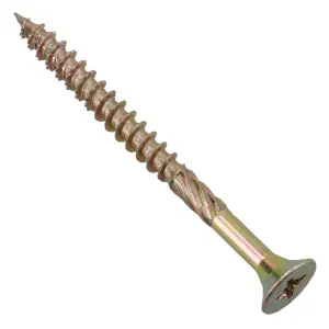 Countersunk Wood Screws 5.0 x 60mm Serrated Edge Prevent Splitting PZ2 100pc