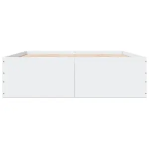 Berkfield Bed Frame without Mattress White 150x200 cm King Size