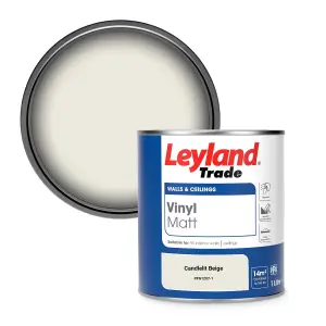 Leyland Trade Vinyl Matt Walls & Ceilings Emulsion Paint Candlelit Beige (PPG1207-1) 1L