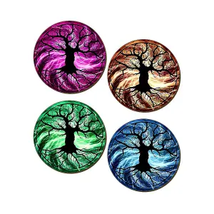 Grindstore The Tree Of Life Coaster (Pack of 4) Multicoloured (One Size)