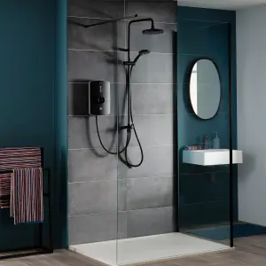 Triton Amala DuElec® Matt Black Manual Electric Shower, 9.5kW