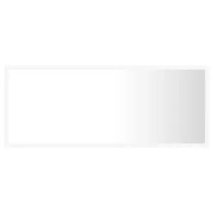 Berkfield LED Bathroom Mirror White 100x8.5x37 cm Engineered Wood