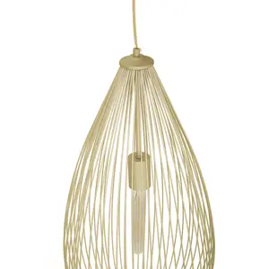 Interiors By Premier Versatile Gold Iron Pendant Light, Effortlessly Maintained Down Light Wall, Contemporary Ceiling Light