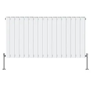 Right Radiators 600x1156 mm Horizontal Double Flat Panel Designer Radiator White