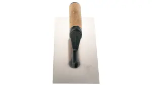 Toolty Stainless Steel Trowel with Cork Handle on Polyamide Foot 280mm for Plastering Rendering Finishing Smoothing DIY