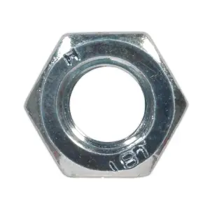 Sealey Steel Nut M6 Zinc DIN 934 Pack of 100 Pieces Metric Hex With Bag SN6