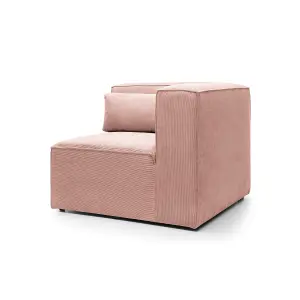 Doris Corner Unit Module in Pink Cord Chenille