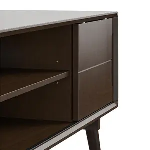 Brittany TV-Stand with 2 Sliding Doors Walnut look