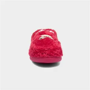 The Slipper Company Lola Womens Red Teddy Moccasin - Size 9 - Womens Slippers Moccasin