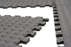 Black Gym Flooring Puzzle Mat Interlocking EVA Floor Tiles Non slip Rubber Cushion For Home Workout Yoga Matting,36pcs