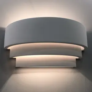 Harper Living White Layered Semi-Circle Indoor Wall Light