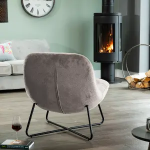 Merced Fabric Accent Chair - Light Grey