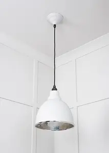 Hammered Nickel Brindley Pendant in Flock