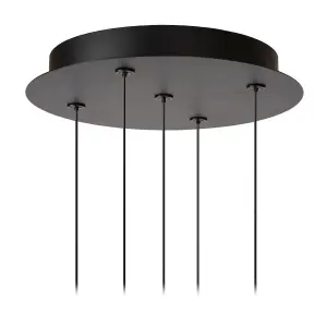 Lucide KLIGANDE - Pendant light - 30 cm - LED Dim. - 5x8W 2700K - Black