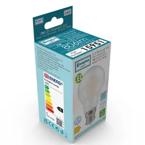 Crompton Lamps LED GLS 7W B22 Filament (5 Pack) Pearl Cool White (60W Eqv)