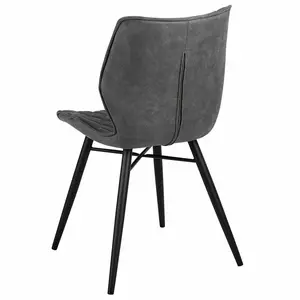 Mahaffie Upholstered Dining Chair (Set of 2) Grey