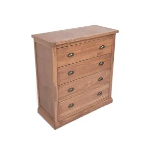 Tirolo 4 Drawer Chest of Drawers Brass Cup Handle