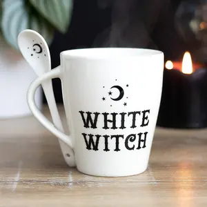 Something Different White Witch Mug Set White (One Size)