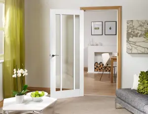 Internal Worcester White Clear Glass Primed Door 2040 x 626 x 40mm