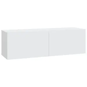 Berkfield Wall-mounted TV Cabinet White Engineered Wood