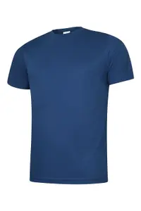 Uneek - Unisex Ultra Cool T Shirt - 100% Polyester Textured Breathable Fabric with Wic - Royal - Size M