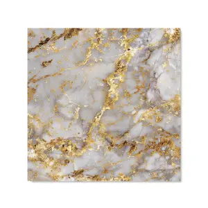 Gold Quartz Effect Premium Glass Kitchen Splashback W700mm x H750mm