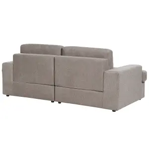 3 Seater Fabric Sofa Taupe ALLA