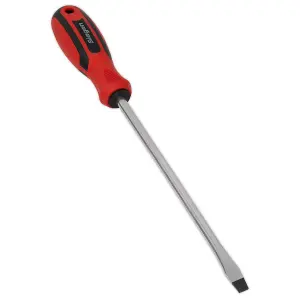 Sealey Screwdriver Slotted 8 x 200mm With Contoured Soft Grip Handle S01177