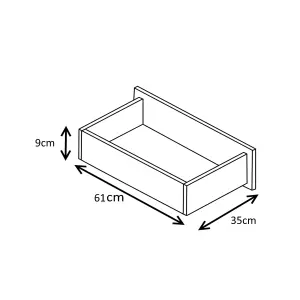 REFLECT 5 Drawer Chest of Drawers in Gloss Cream / Walnut