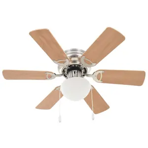 Syliva 82cm Ceiling Fan with Light Kit Light Brown