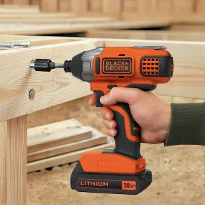 Black & Decker 18V Li-ion Cordless Combi drill & impact driver (2 x 1.5Ah) - BCK25S2S-GB