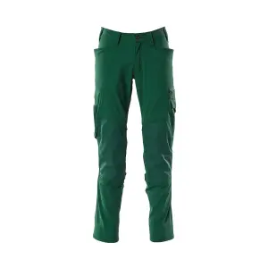 Mascot Accelerate Stretch Trousers with Kneepad Pockets - Green   (31.5) (Leg Length - Long)