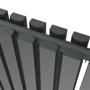 Right Radiators 1800x620 mm Vertical Double D Shape Flat Panel Designer Radiator Anthracite