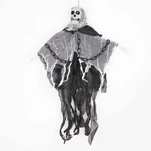 Hanging Ghost Skeleton Halloween Decor 90cm Chain Spooky Prop with Chained Arms