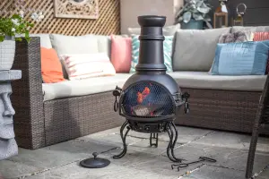 La Hacienda Murcia Medium Steel Chimenea With Grill