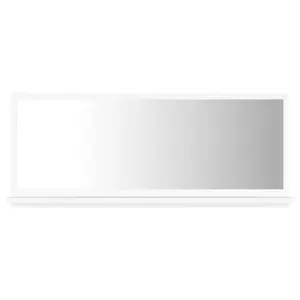 Dorlene Framed Wall Mounted Bathroom Mirror White / 90 cm